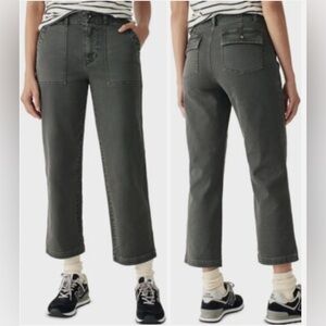 Faherty Ankle Length Utility Cargo Pants In Washed Black Size 28